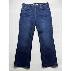 Mica Denim Women's Cropped Straight Leg Blue Denim Jeans - Size 29 (31x25.5)